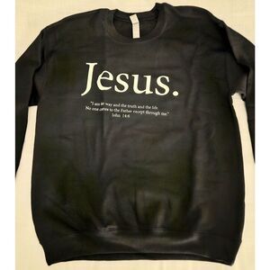 Jesus Faith Sweatshirt Women John 14:6 "I Am the Way" Religious Bible Verse